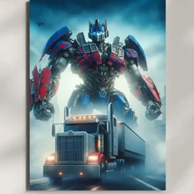 wall mounted transformers optimus prime metal poster