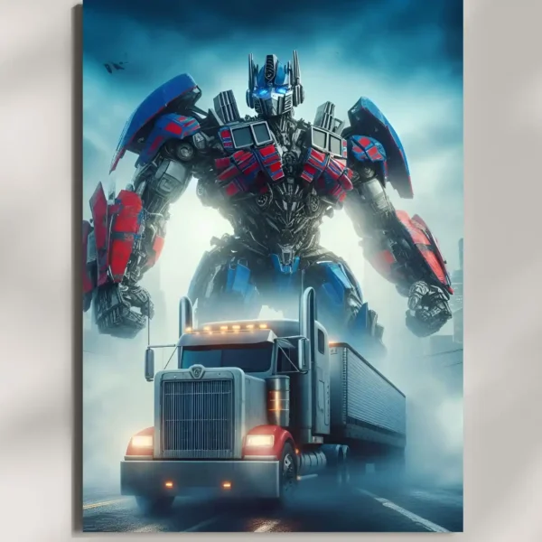 wall mounted transformers optimus prime metal poster