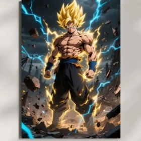 wall mounted ultra instinct goku metal poster