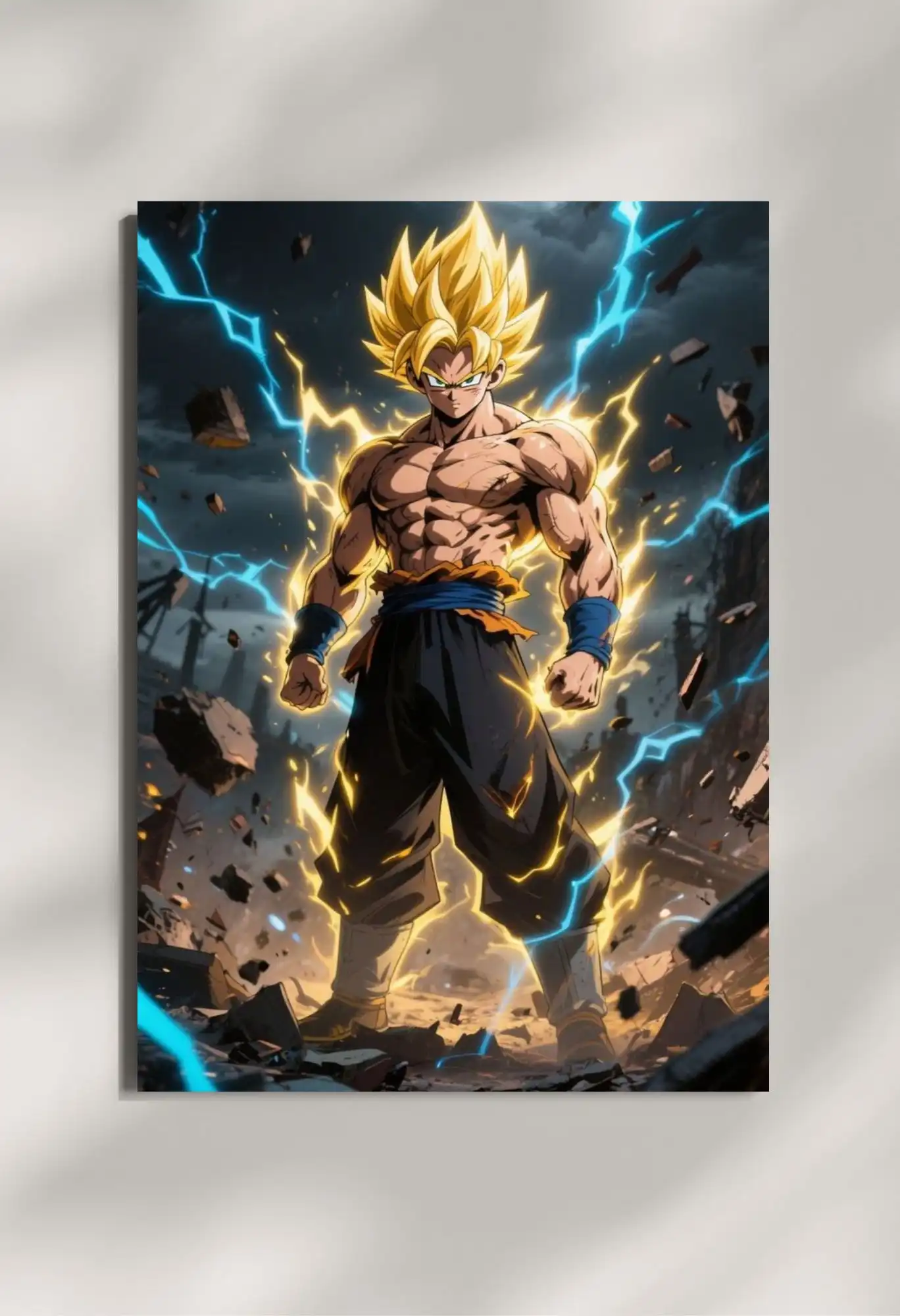wall mounted ultra instinct goku metal poster