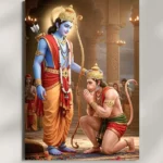 wall mounted vayu putra hanuman metal poster