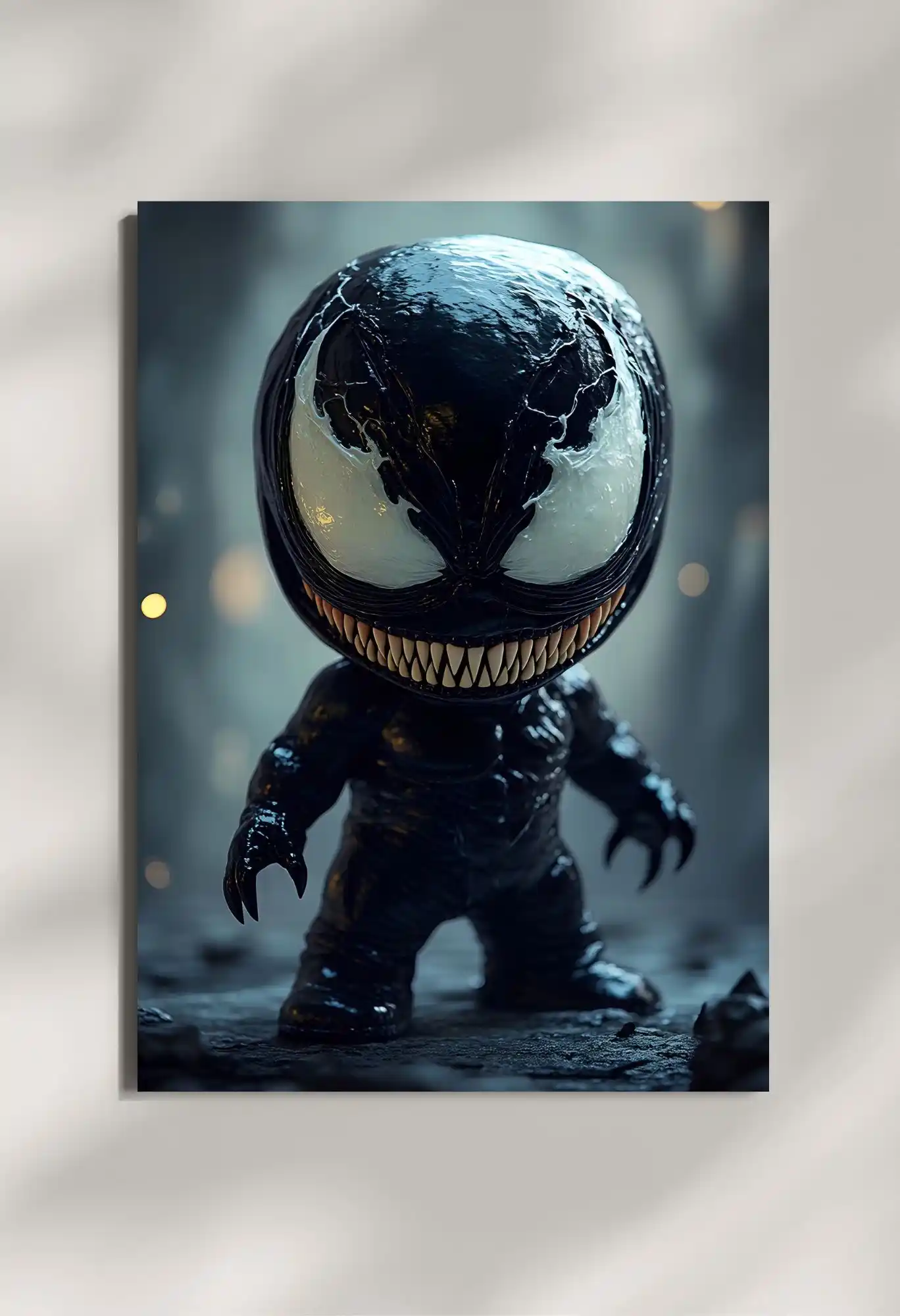 wall mounted venom chibi metal poster