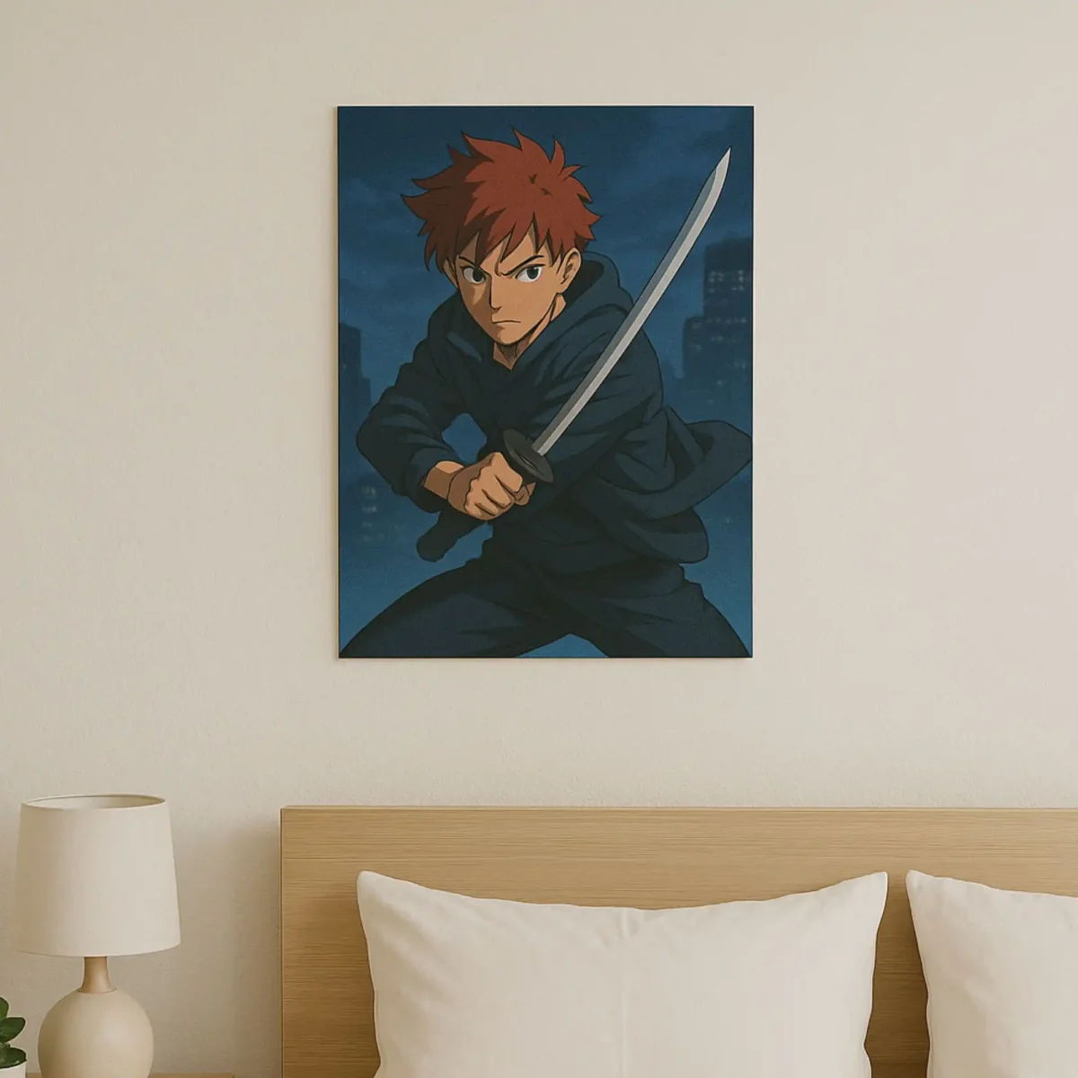 wall poster mockup on wall