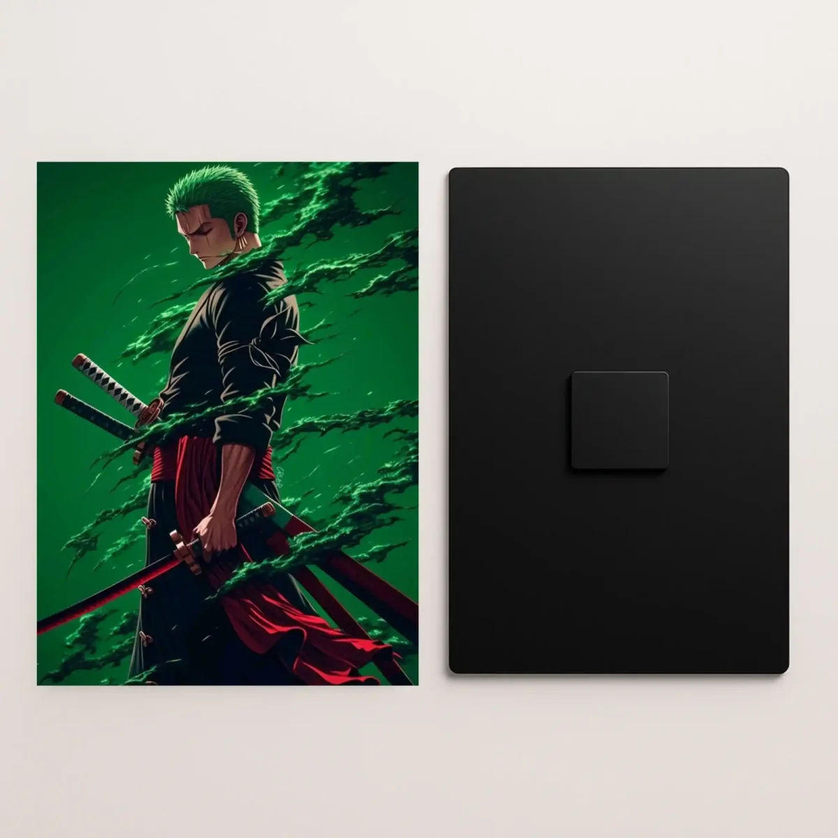 zoro swordmaster metal poster front and back preview