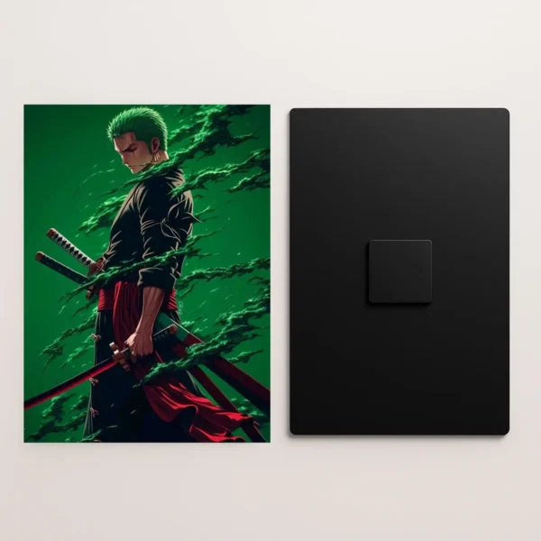 zoro swordmaster metal poster front and back preview