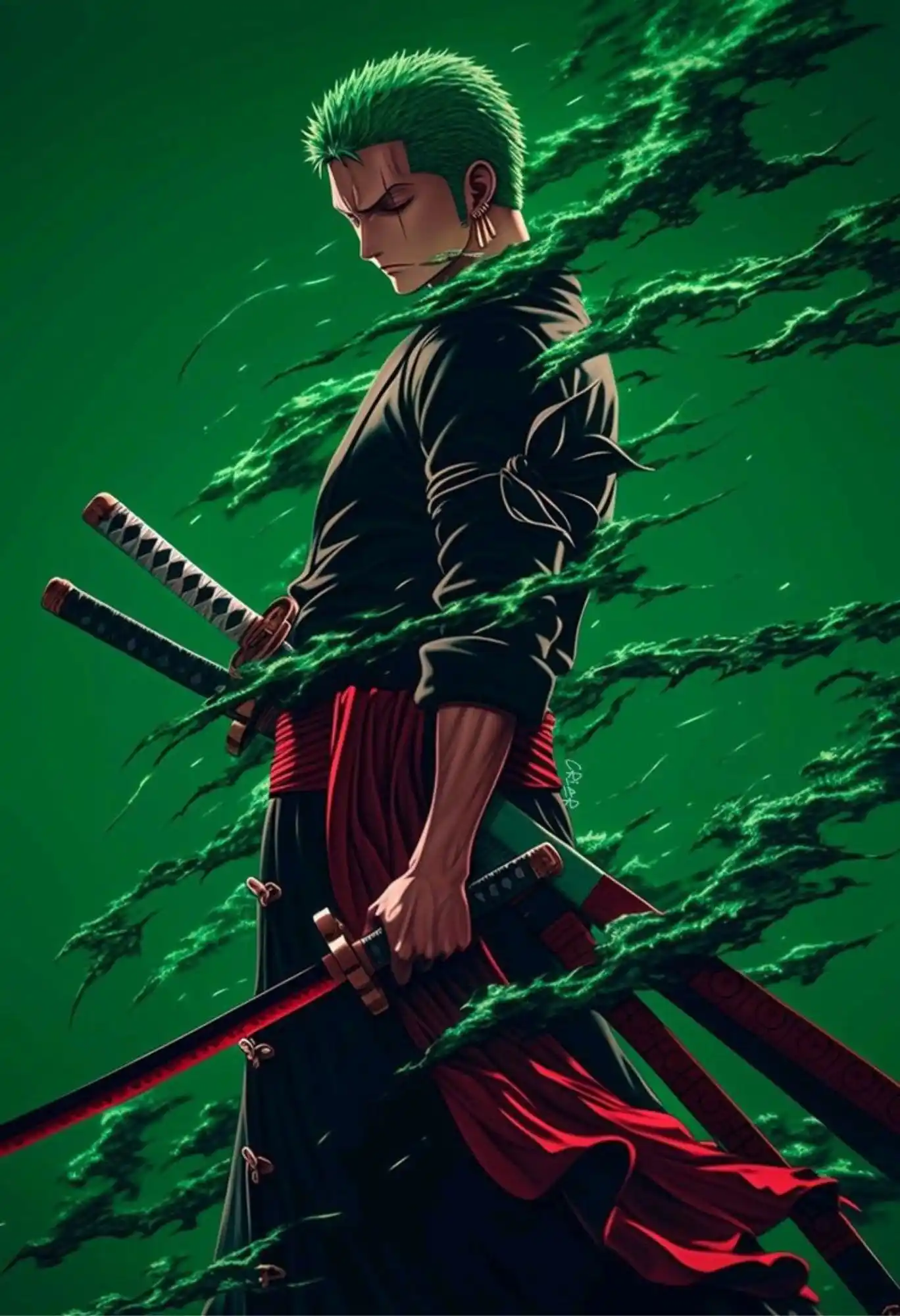 zoro swordmaster metal poster