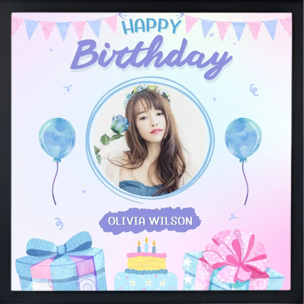 birthday celebration photo frame