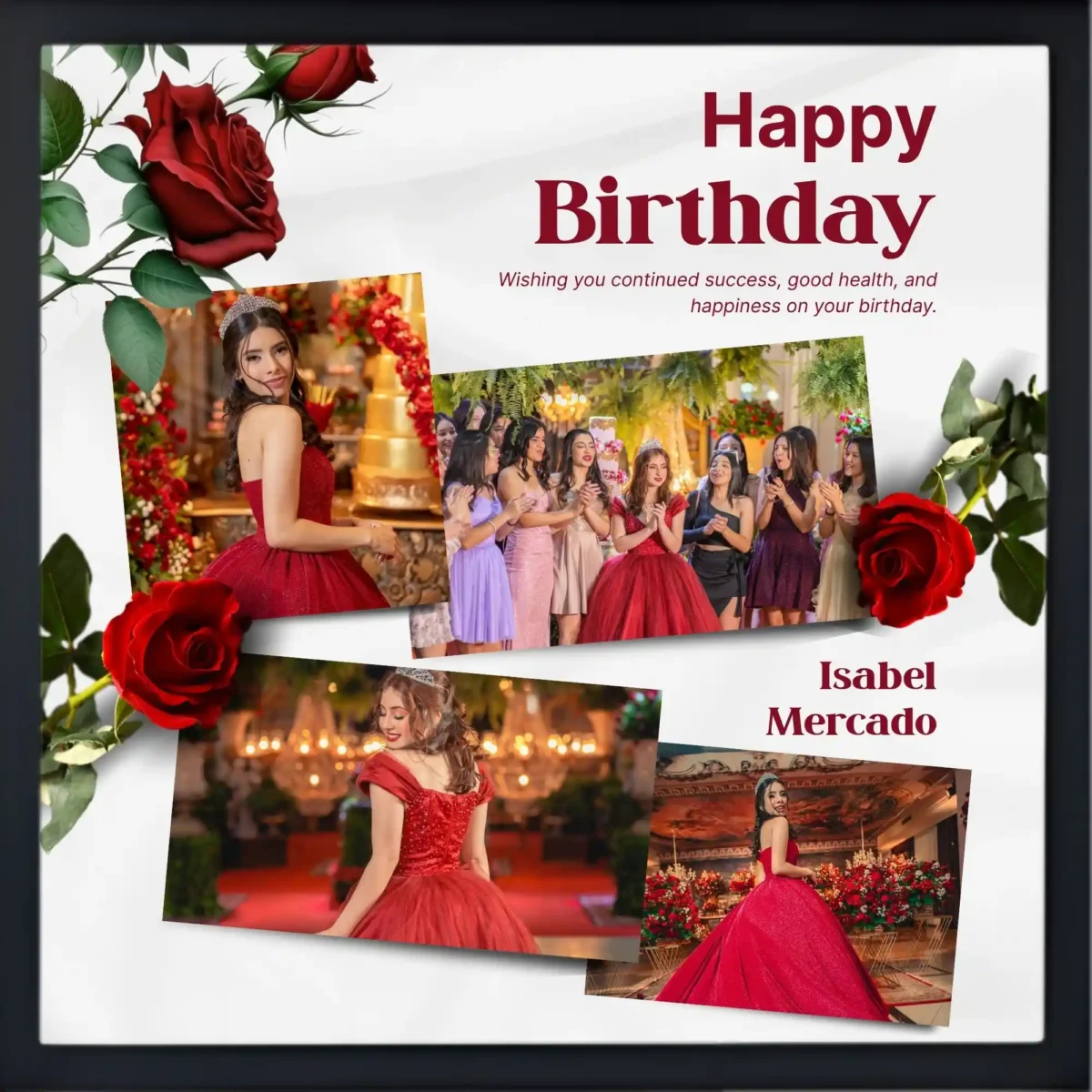 birthday wishes photo frame