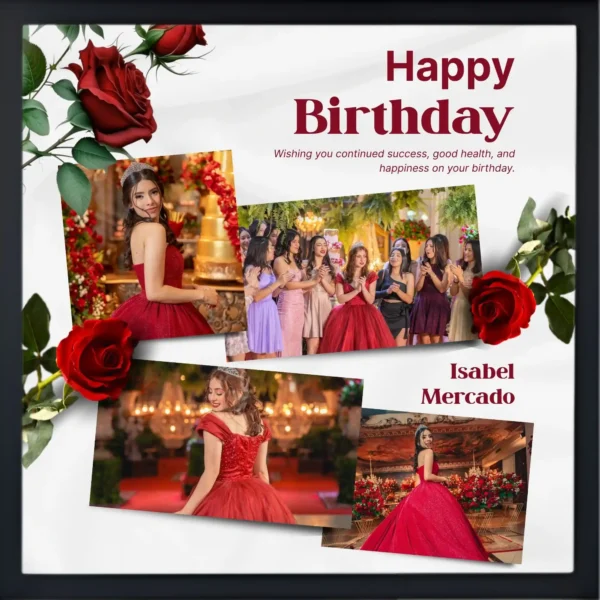 birthday wishes photo frame