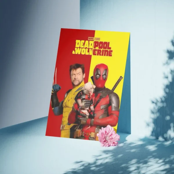 deadpool vs wolverine poster artistic display