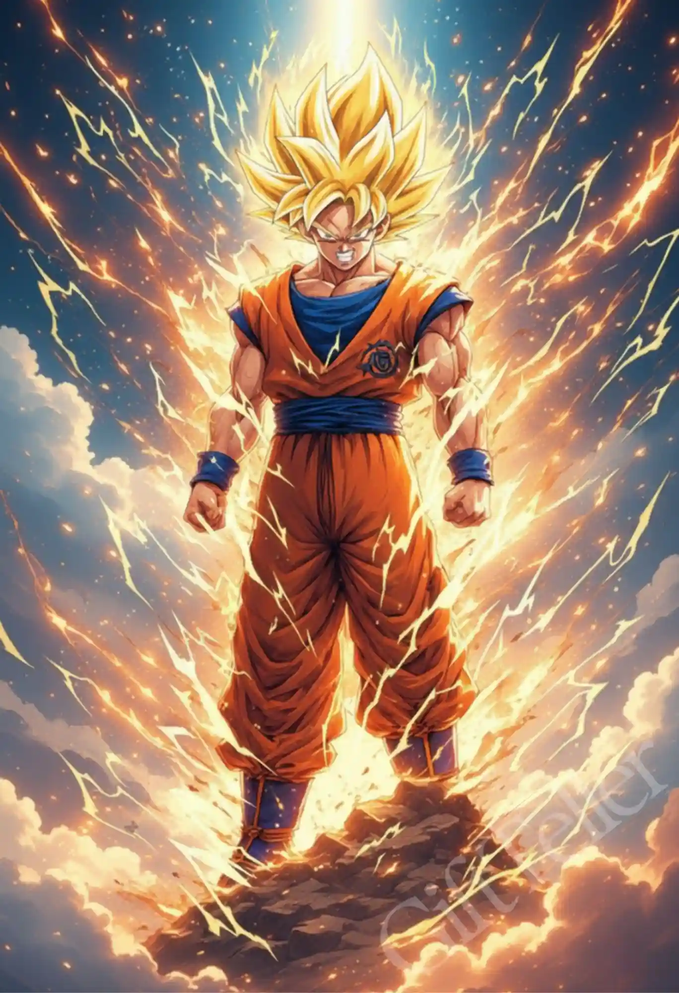 dragon ball z goku metal poster
