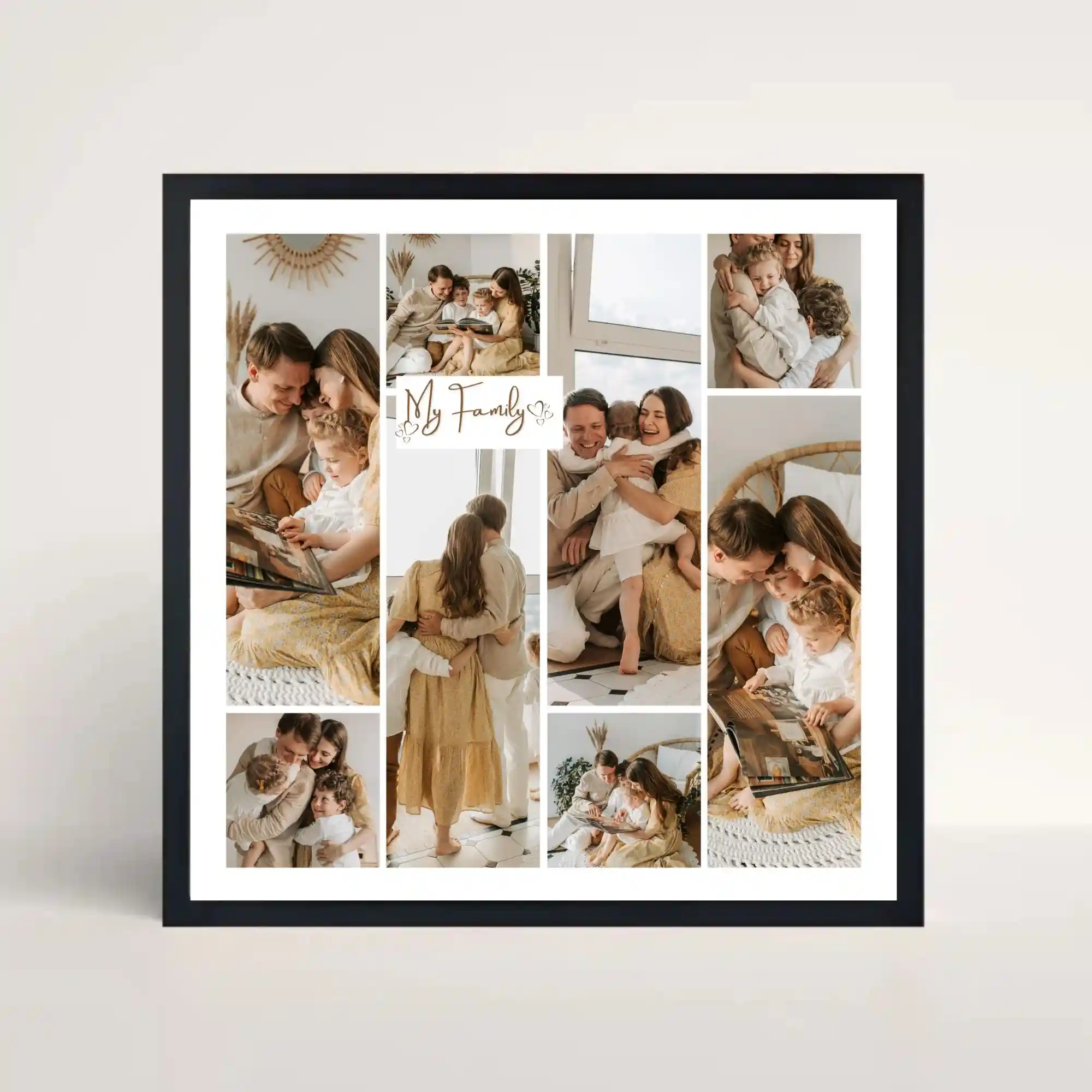 family collage photo frame front view