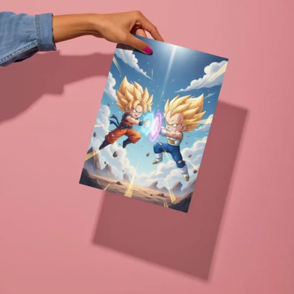 goku x vegeta metal poster preview