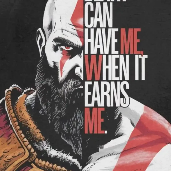 kratos god of war quote metal poster