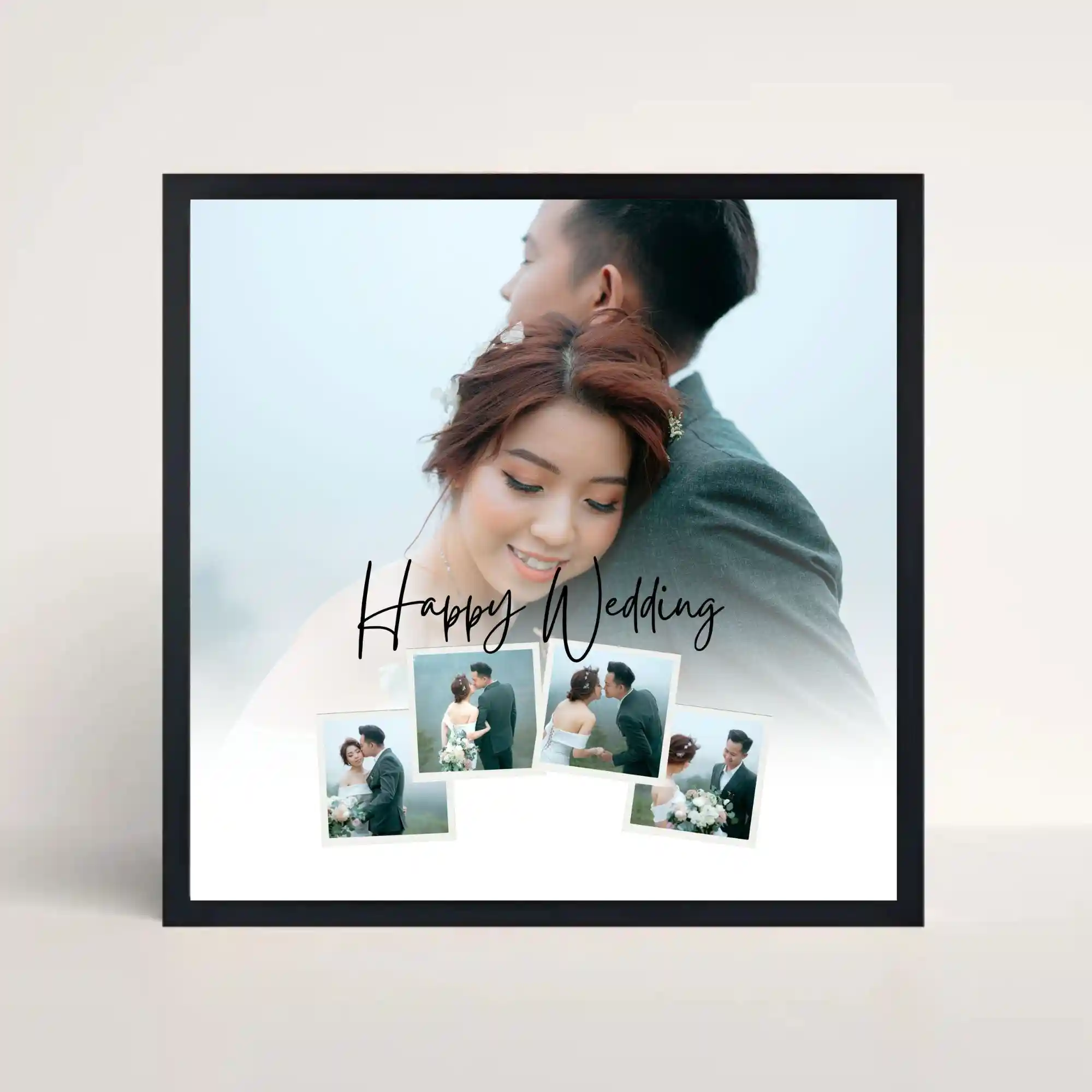 romantic couple photo frame front view