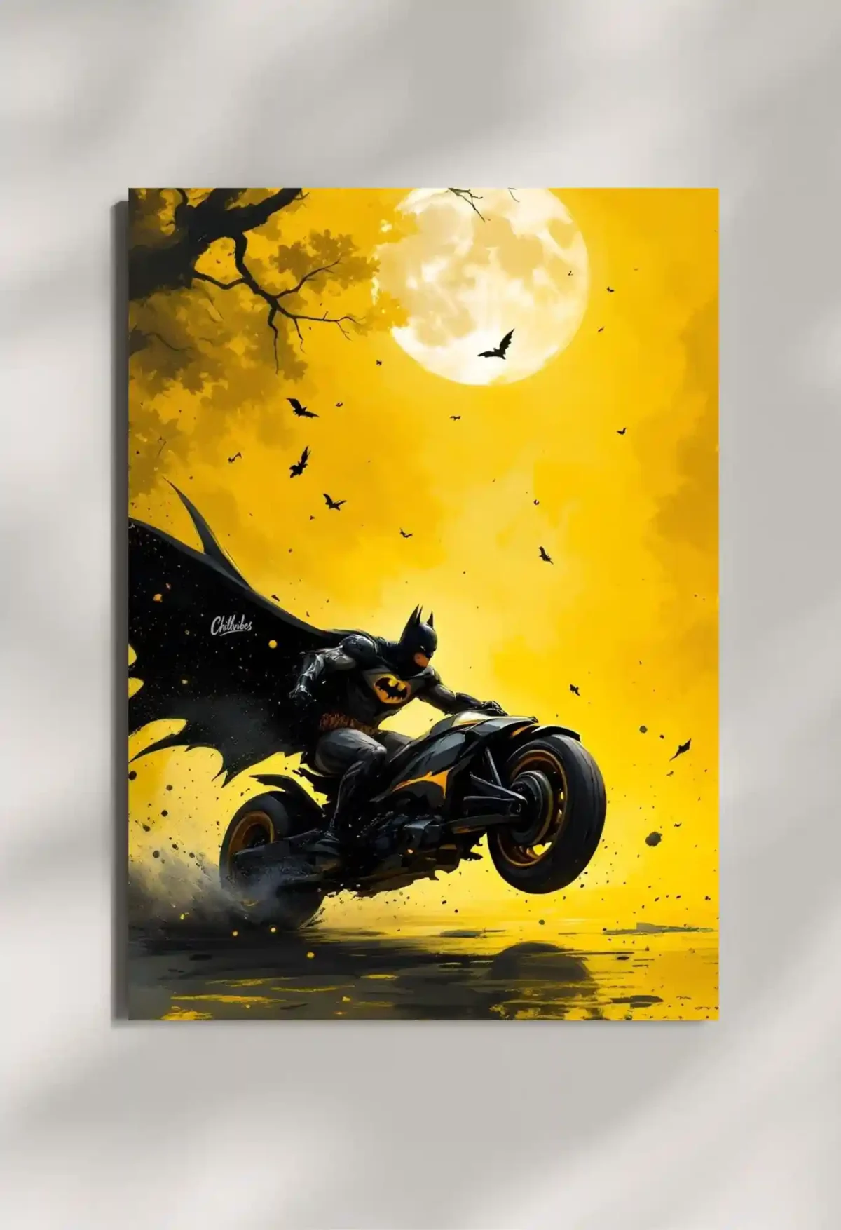 wall mounted batman batmobile poster