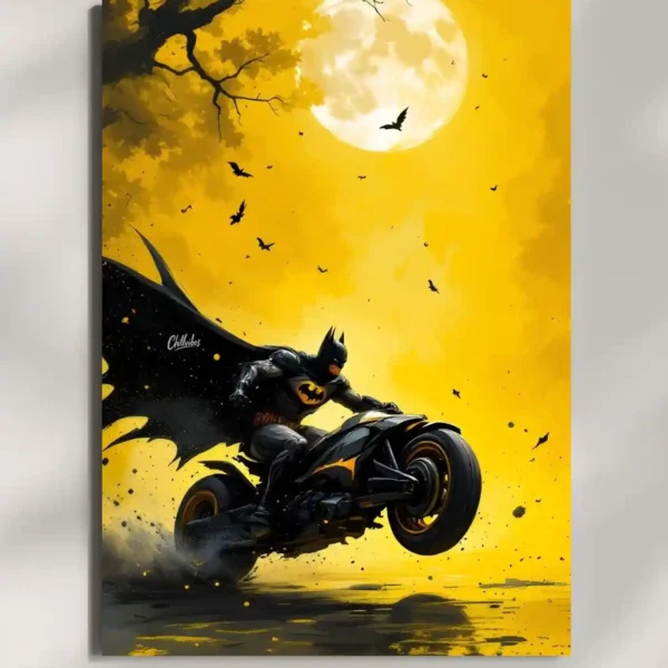 wall mounted batman batmobile poster