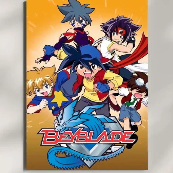 wall mounted beyblade metal poster
