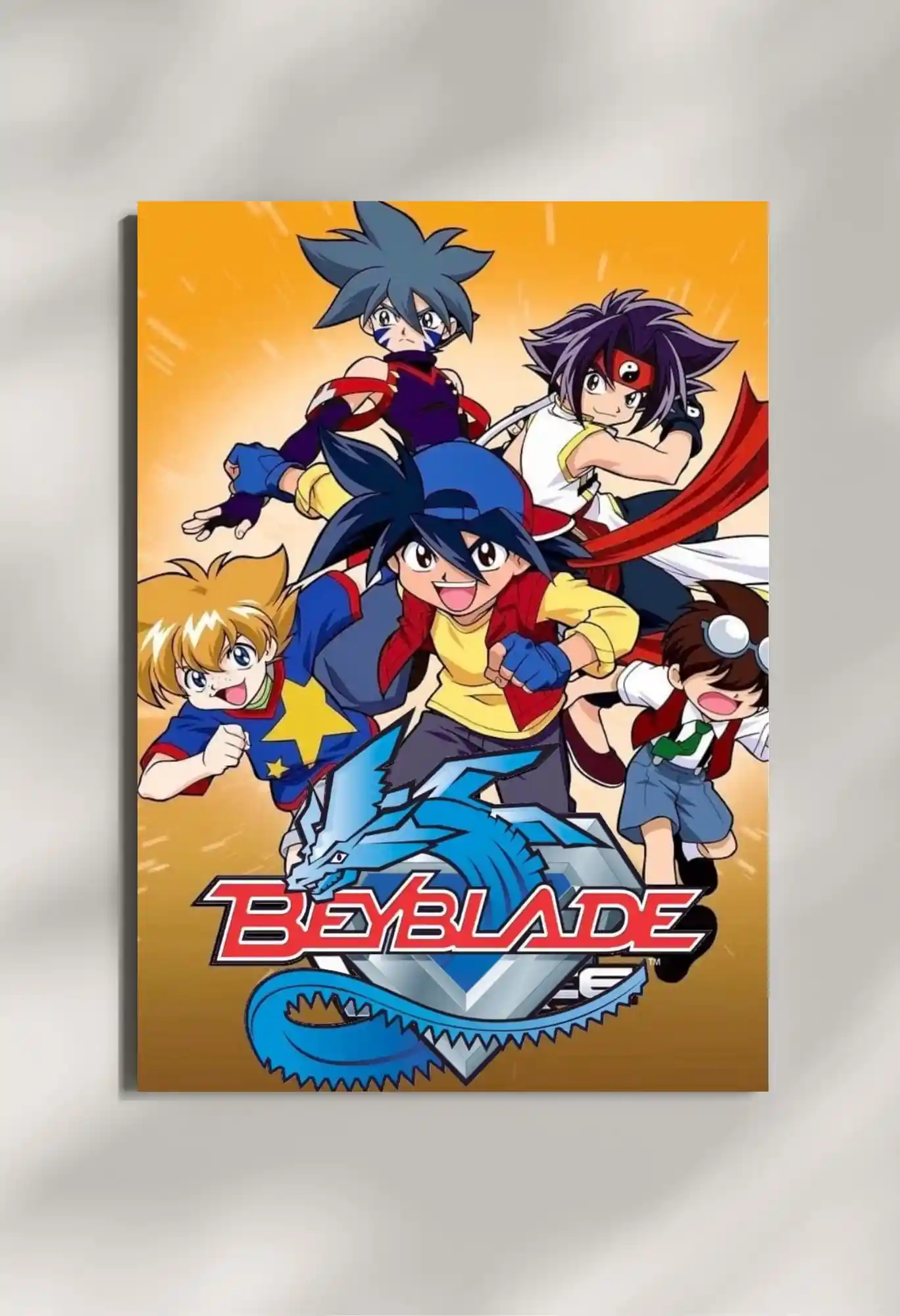 wall mounted beyblade metal poster
