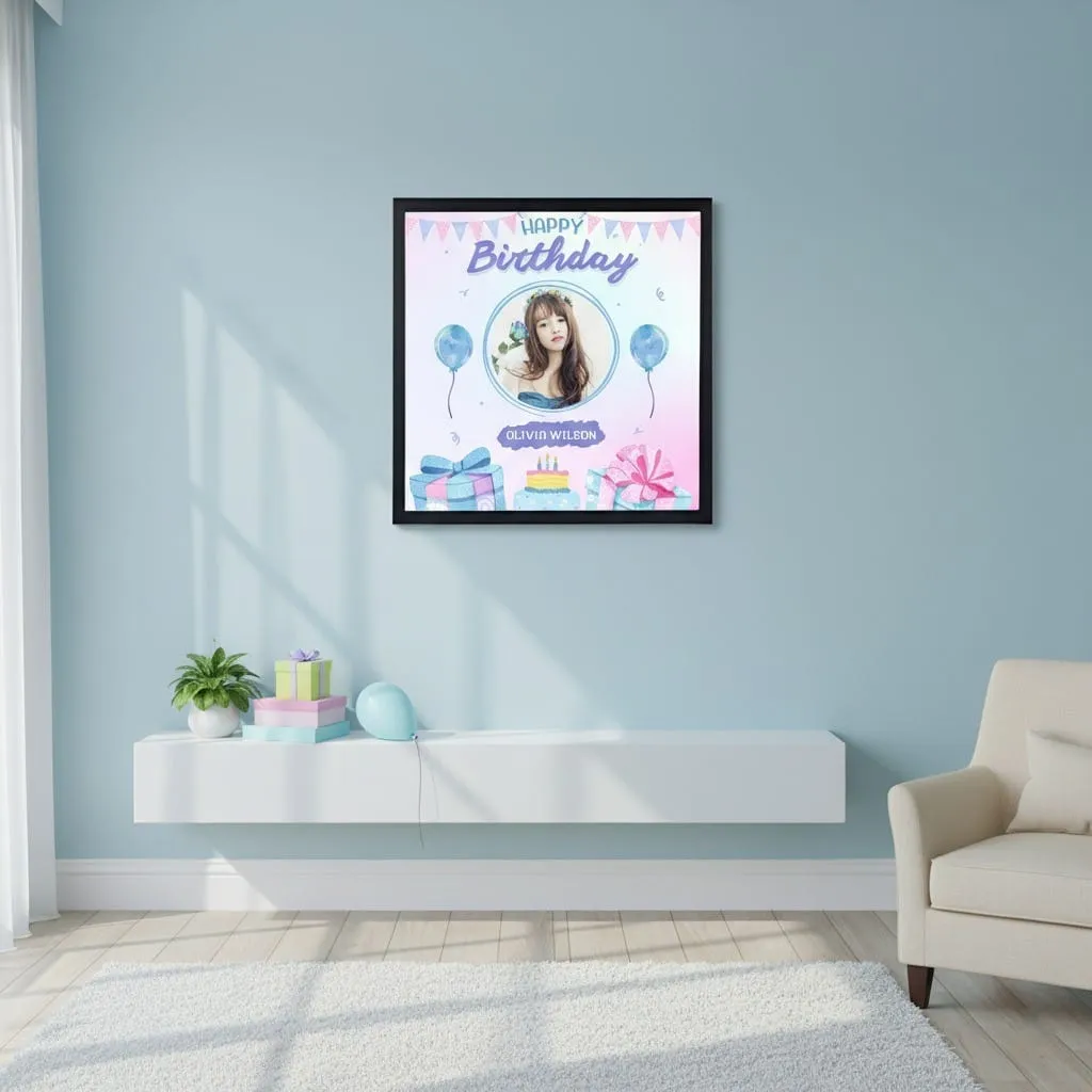 wall mounted birthday celebration photo frame