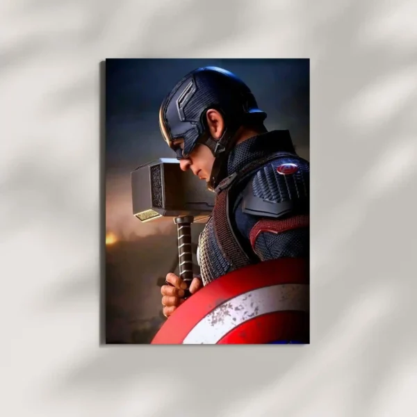 wall mounted captain america steve rogers poster