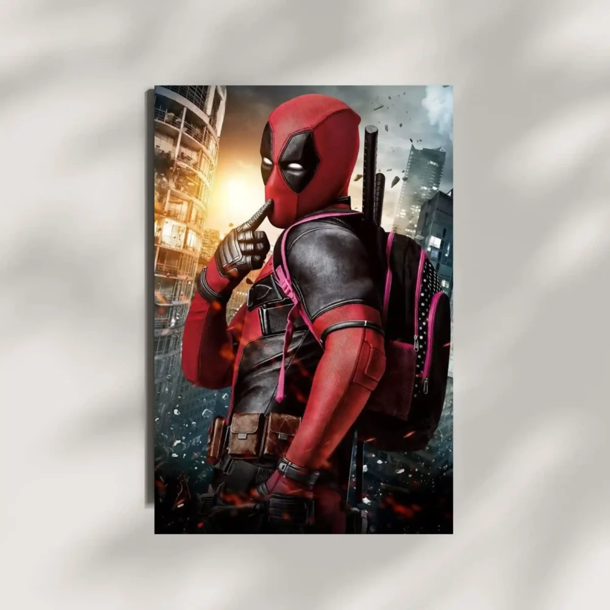 wall mounted deadpool poster