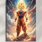 wall mounted dragon ball z goku metal poster