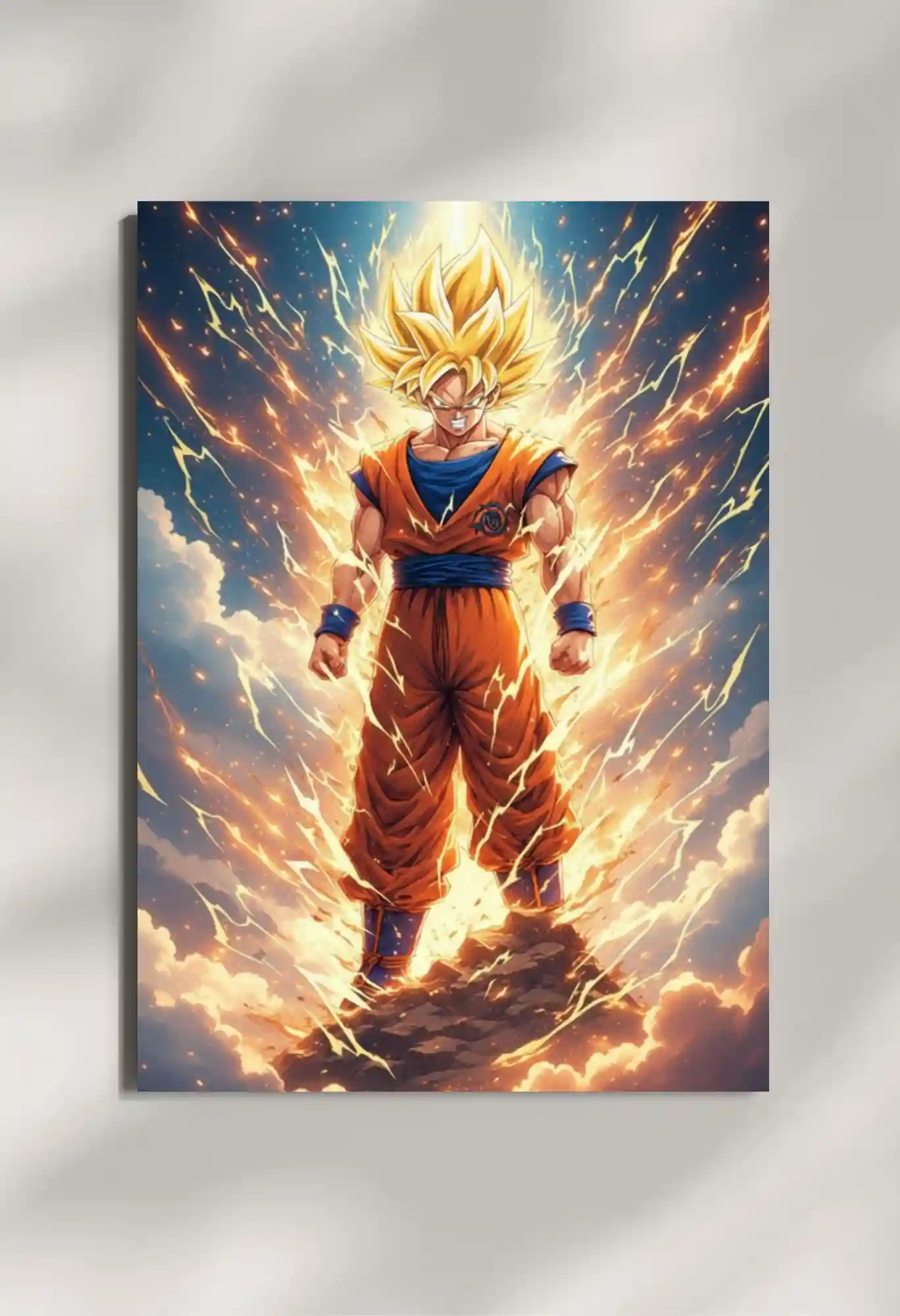 wall mounted dragon ball z goku metal poster