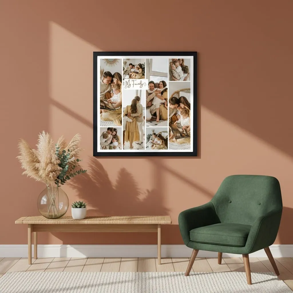wall mounted family collage photo frame