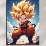 wall mounted goku chibi metal poster
