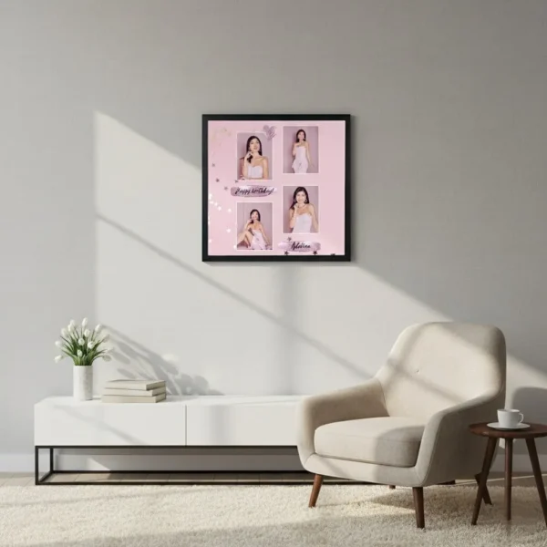 wall mounted happy birthday photo frame