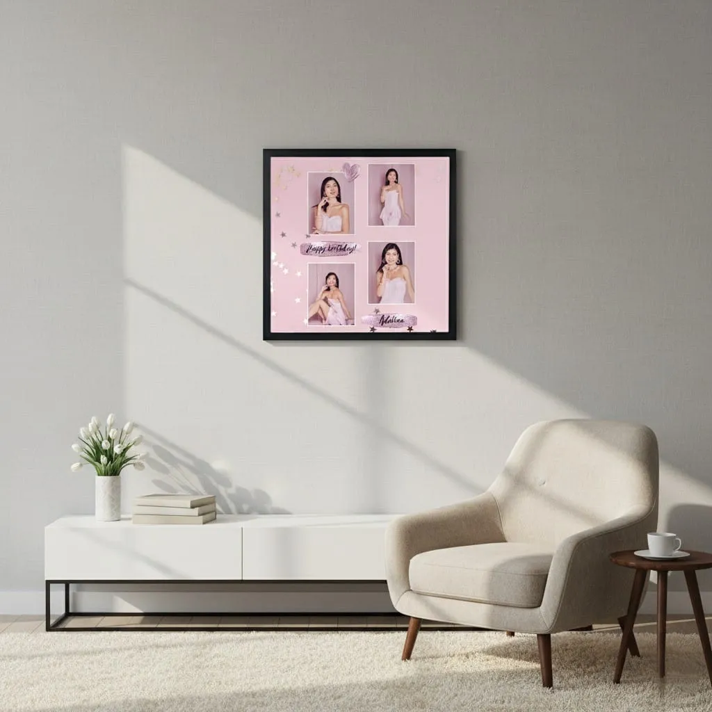 wall mounted happy birthday photo frame