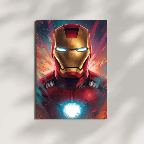 wall mounted iron man poster