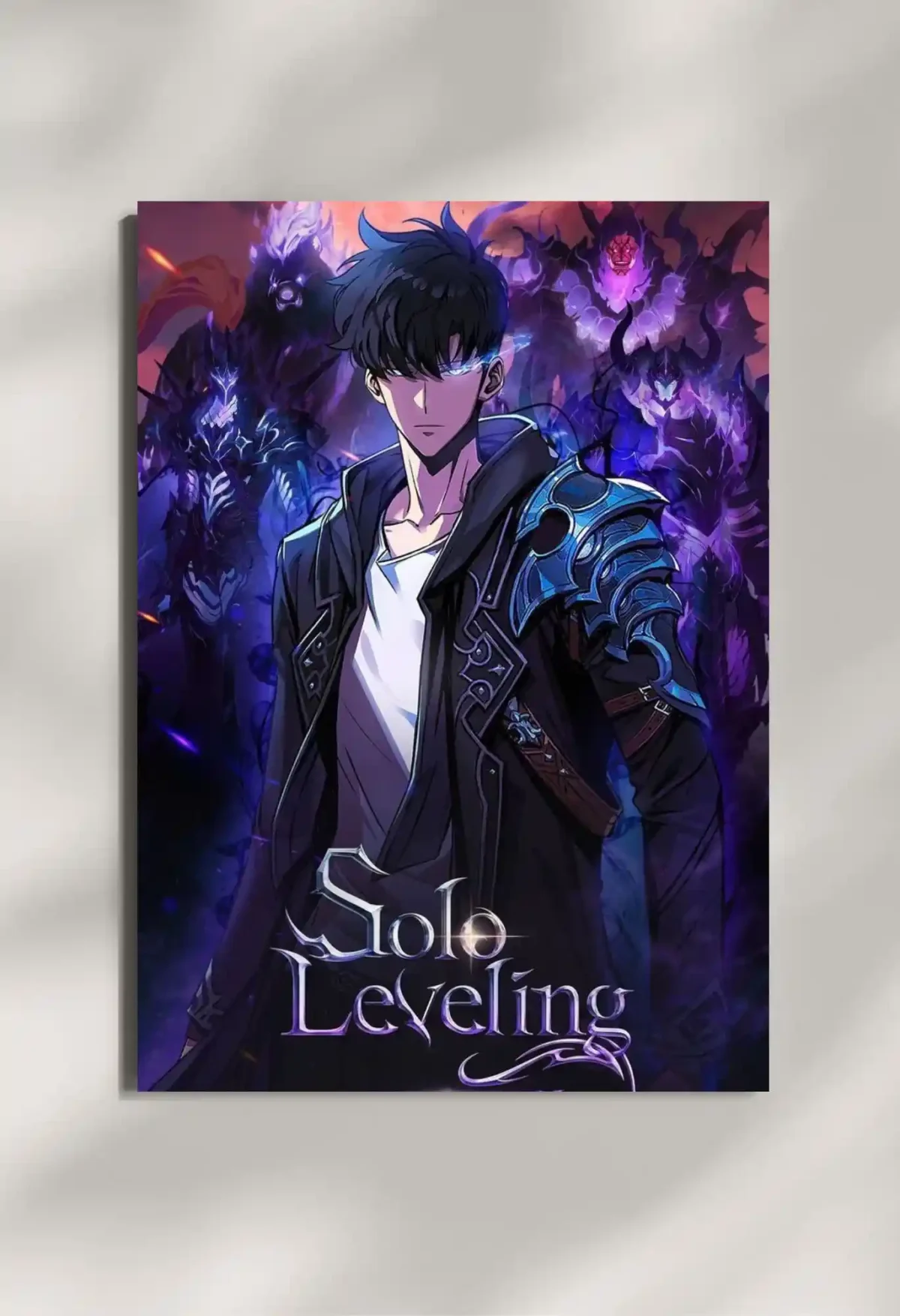 wall mounted solo leveling poster