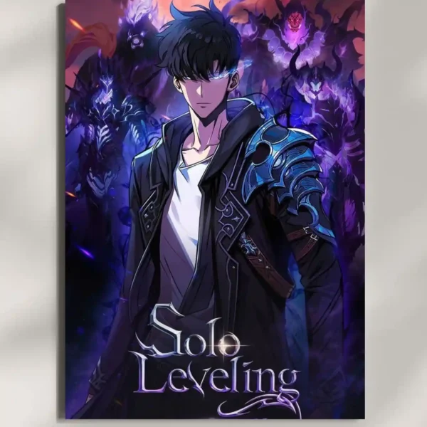 wall mounted solo leveling poster