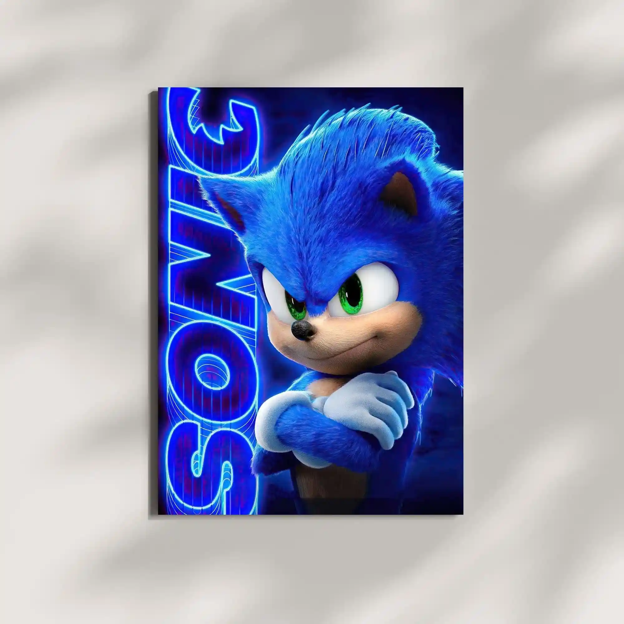 wall mounted sonic the hedgehog poster