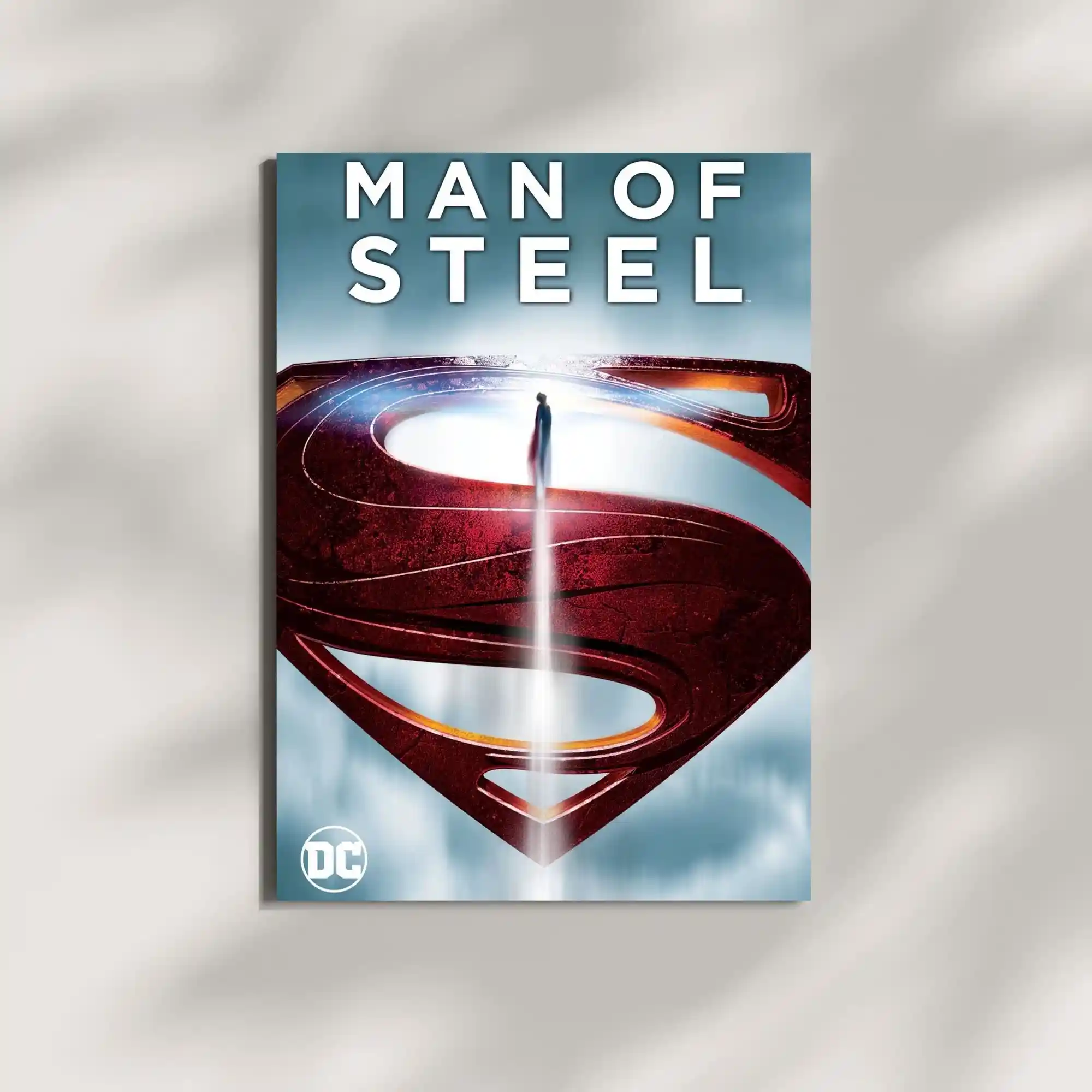 wall mounted superman man of steel poster