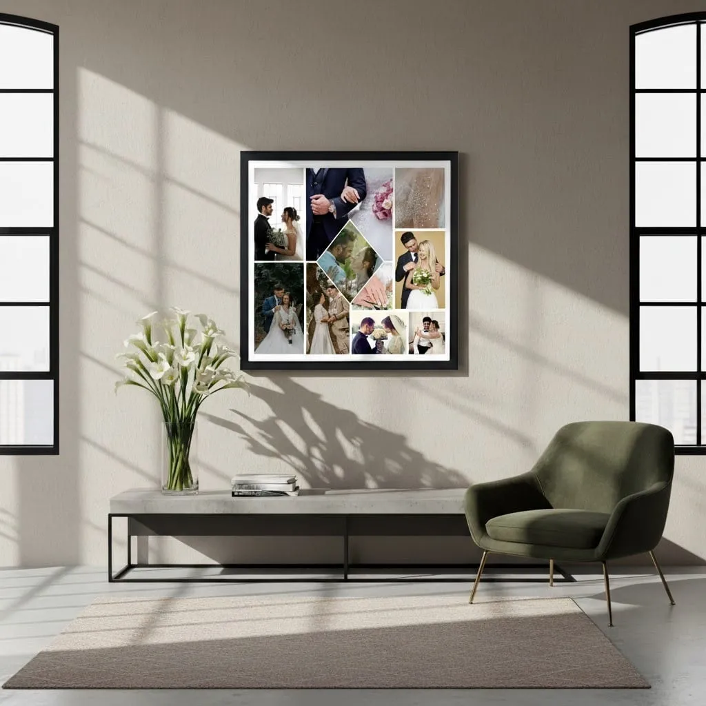 wall mounted wedding collage photo frame