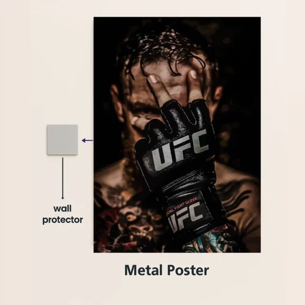 ufc metal poster with wall protector