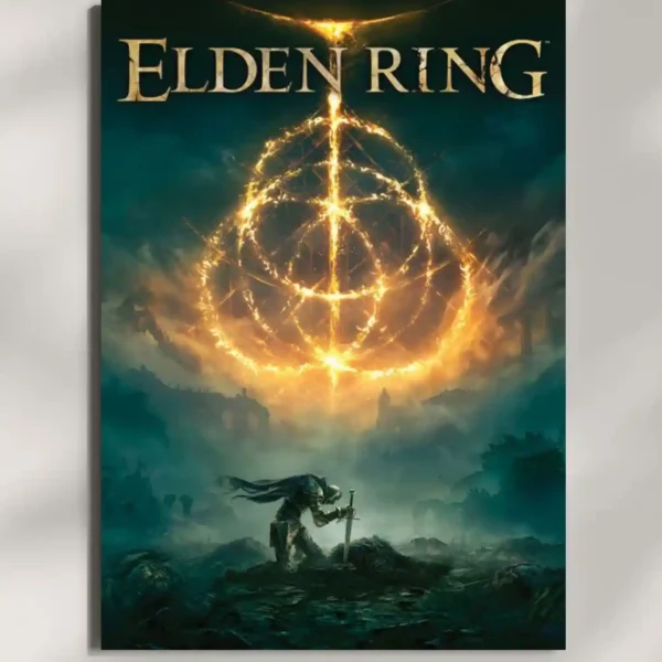 wall mounted elden ring metal poster