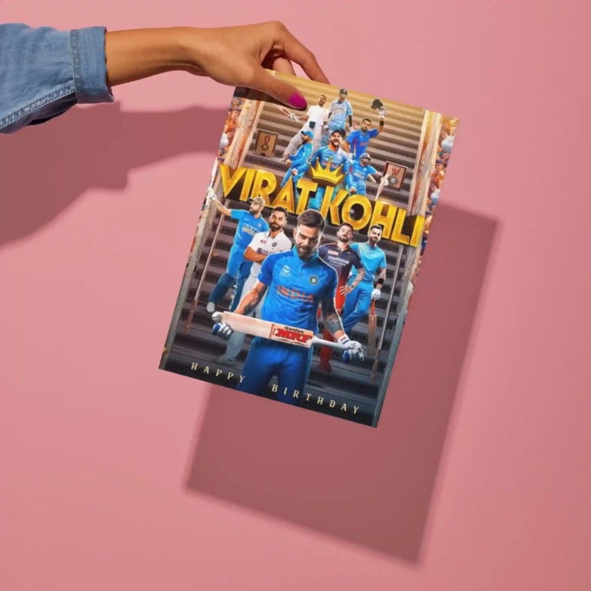 virat kohli birthday metal poster preview