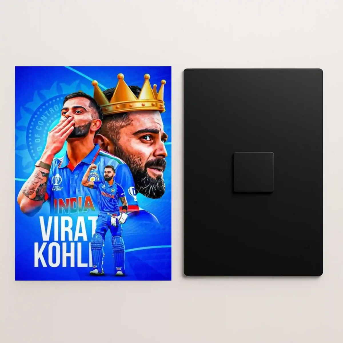 virat kohli happy birthday metal poster front and back preview