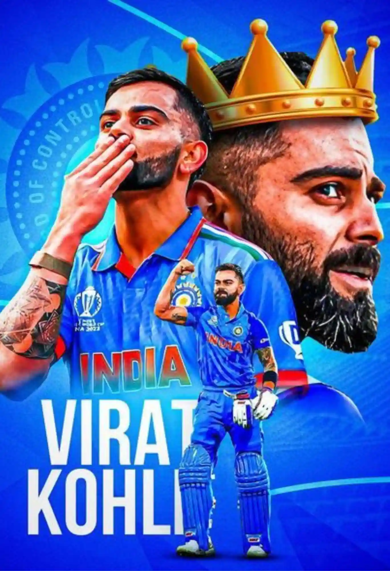 virat kohli happy birthday metal poster