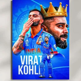 wall mounted virat kohli happy birthday metal poster