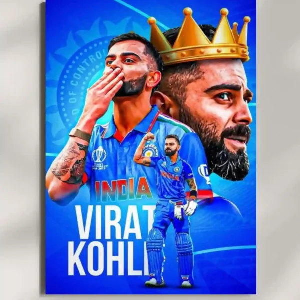 wall mounted virat kohli happy birthday metal poster