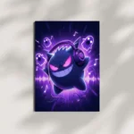 gengar shadow pokemon metal poster mounted on wall premium ghost pokemon display