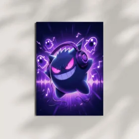 gengar shadow pokemon metal poster mounted on wall premium ghost pokemon display