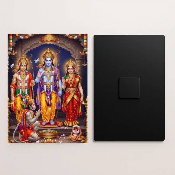 ram darbar metal poster front and back view with premium details
