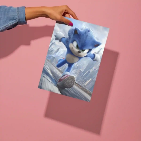 sonic the hedgehog speed metal poster detailed preview of motion blur design