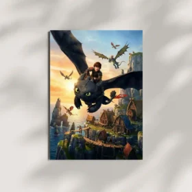 toothless dragon metal poster mounted on wall premium night fury display